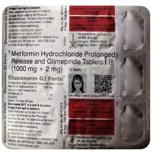 gluconorm g2 forte tablet 15's